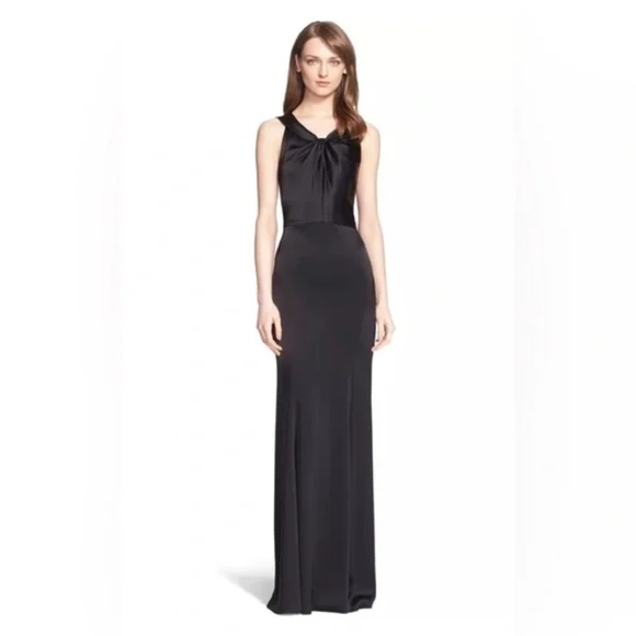 St. John Collection Liquid Satin Gown black (size 10) 250 - Picture 1 of 10